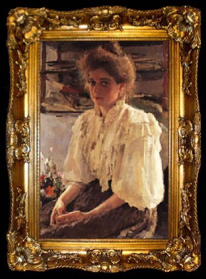framed  Valentin Serov Mme Lwoff, ta009-2